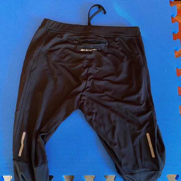 Karrimor Run Leggings Black Reflective Ankle Zipper Hot Weather Anti Chafe - Picture 1 of 5